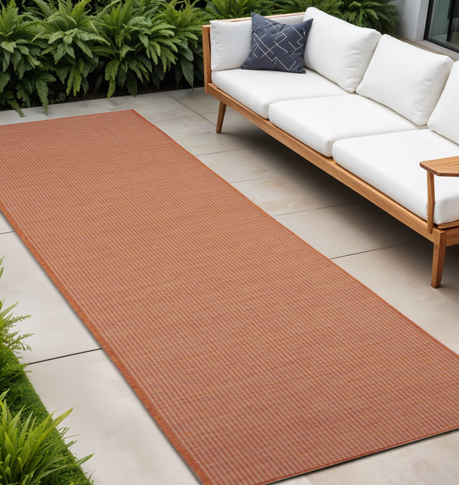 10' Rust Power Loom Runner Rug