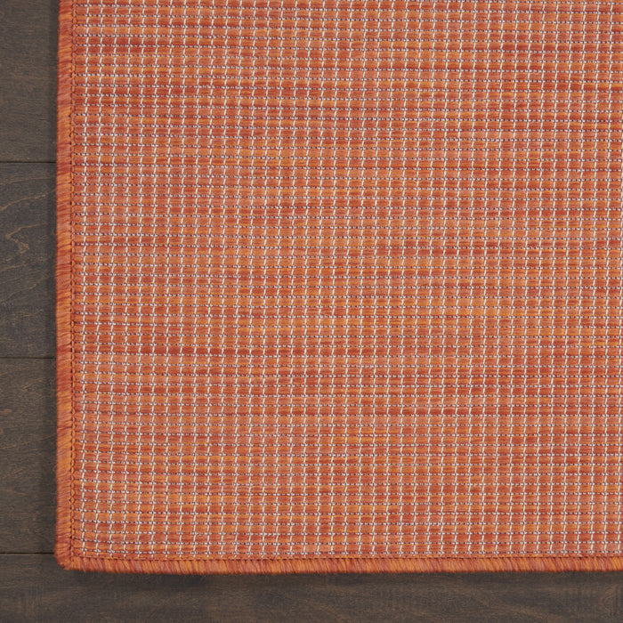 10' Rust Power Loom Runner Rug