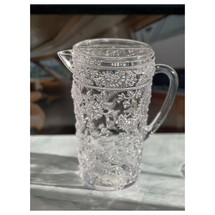 2.5 Quart Clear Paisley Acrylic Pitcher