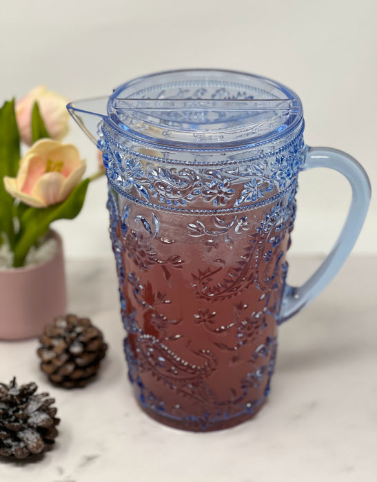 2.5 Quart Clear Paisley Acrylic Pitcher