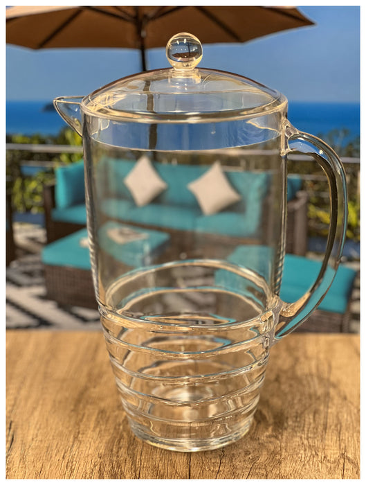 2.5 Quart Clear Swirl Acrylic Pitcher