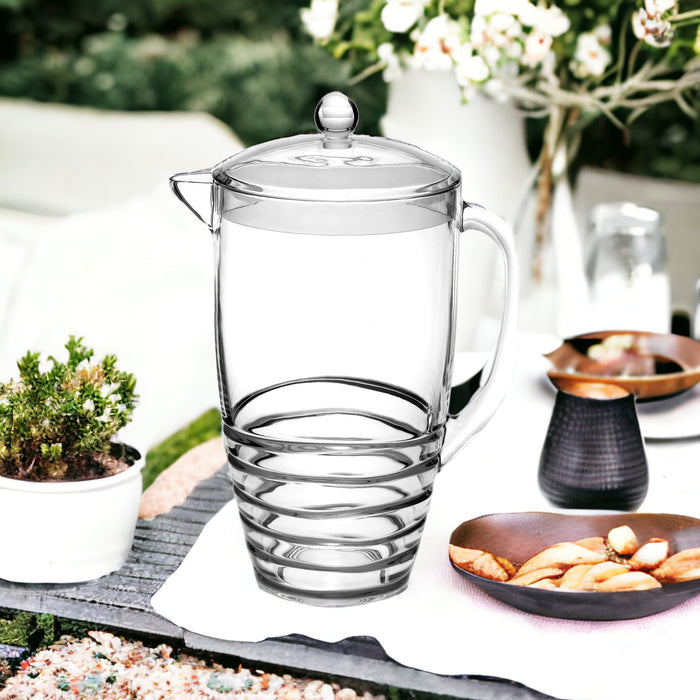 2.5 Quart Clear Swirl Acrylic Pitcher