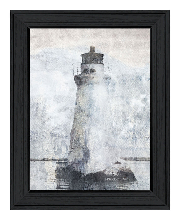 Lighthouse Black Framed Print Wall Art