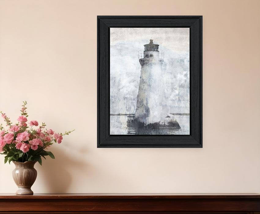 Lighthouse Black Framed Print Wall Art