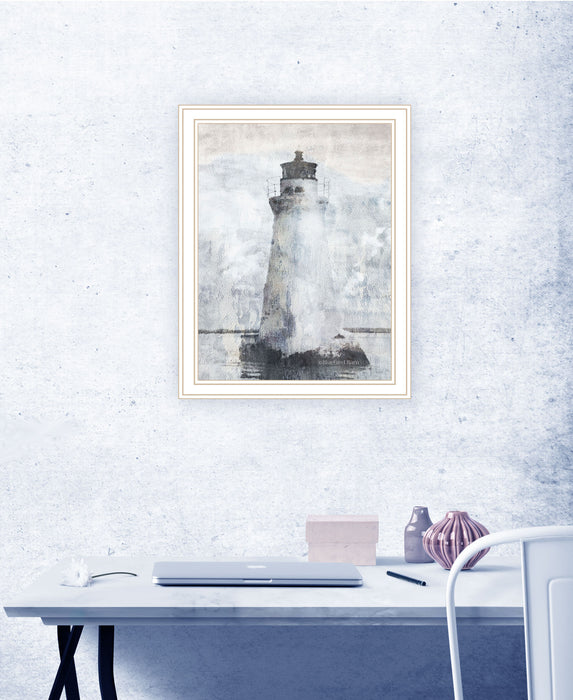 Lighthouse Black Framed Print Wall Art