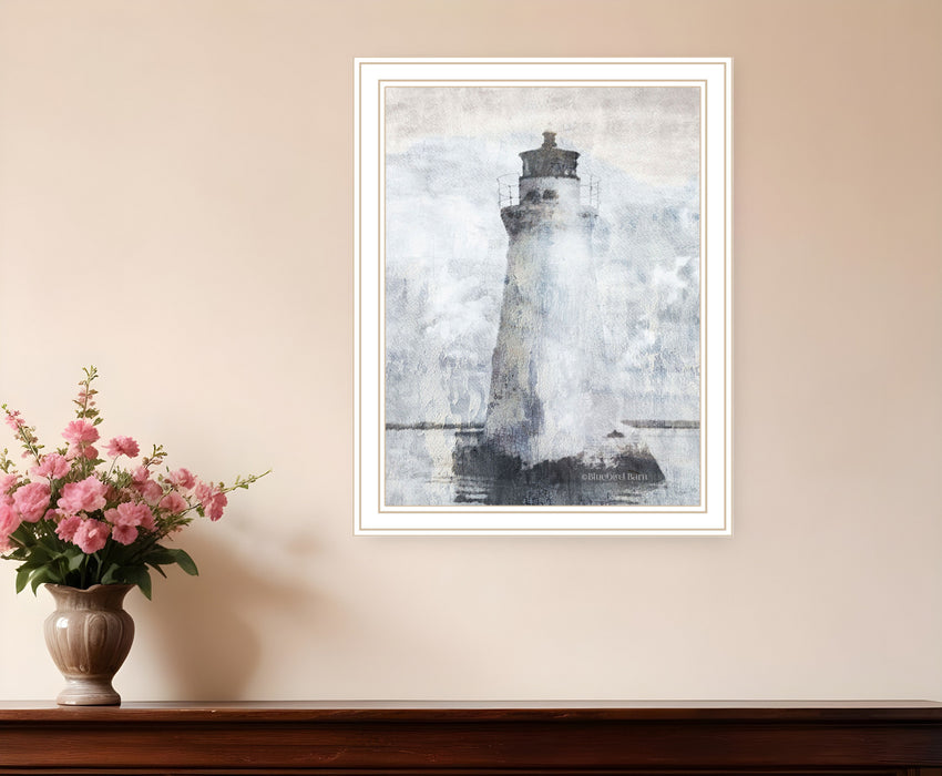 Lighthouse Black Framed Print Wall Art