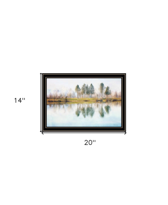 Lake Reflections Black Framed Print Wall Art