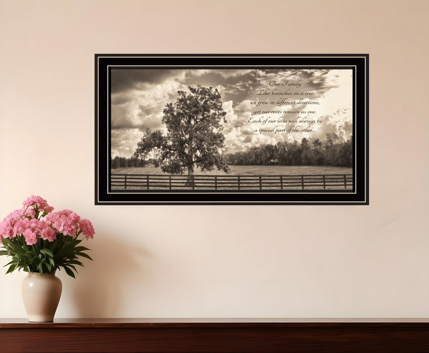 Our Family Black Framed Print Wall Art