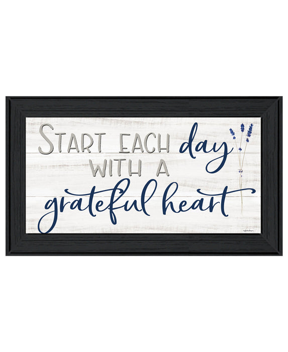 Grateful Heart Black Framed Print Wall Art