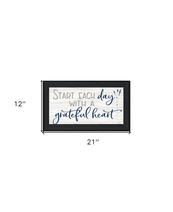 Grateful Heart Black Framed Print Wall Art