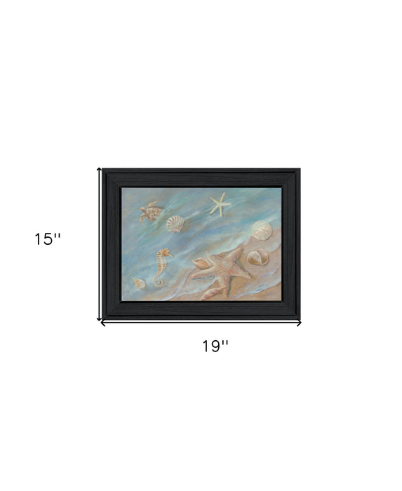 Seashore Star Black Framed Print Wall Art