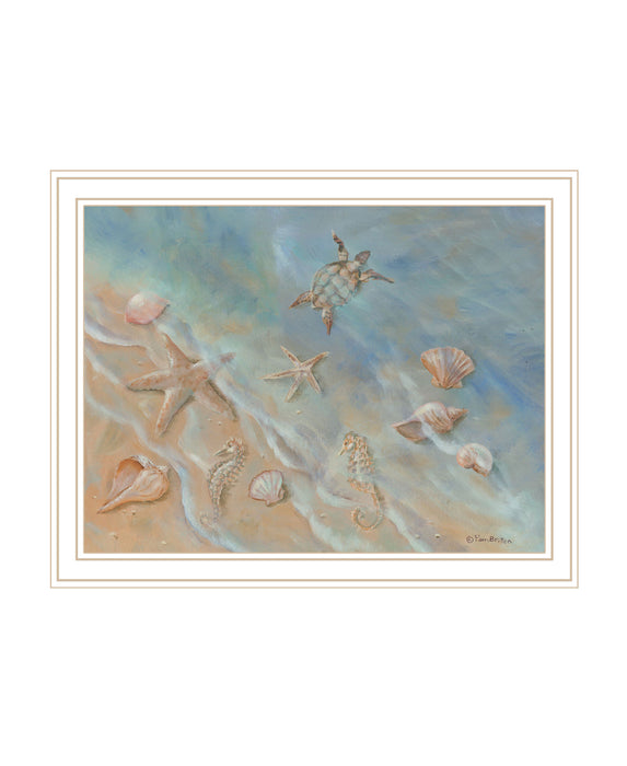 Seashore Star Black Framed Print Wall Art