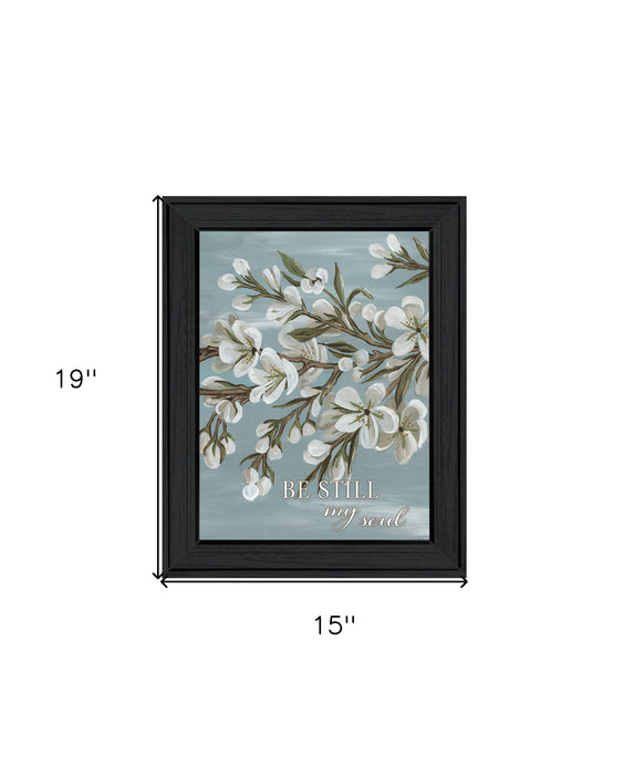 Spring Be Still Black Framed Print Wall Art