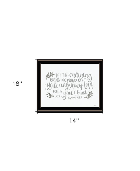 Your Unfailing Love Black Framed Print Wall Art