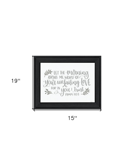 Your Unfailing Love Black Framed Print Wall Art