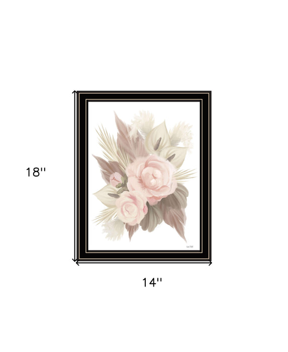 BOHEMIAN BOUQUET Black Framed Print Wall Art