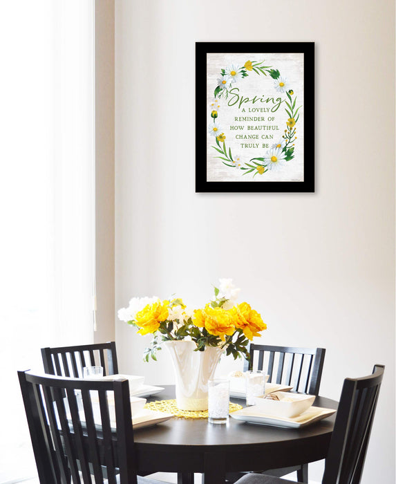 Spring Reminder Black Framed Print Wall Art