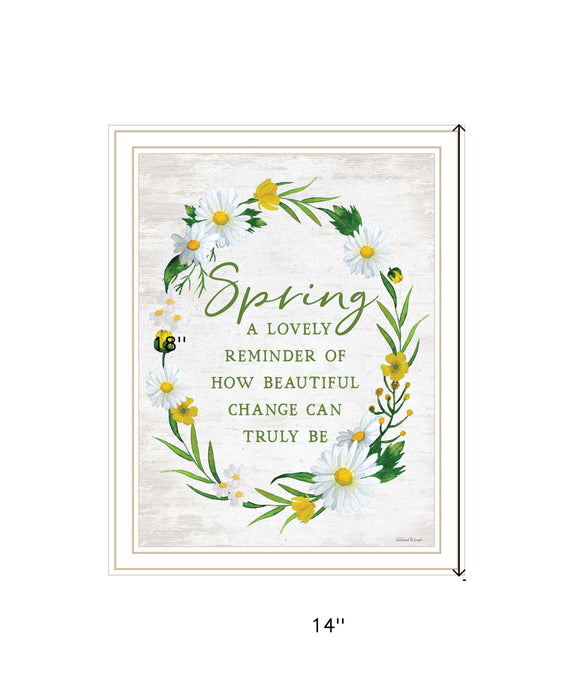 Spring Reminder Black Framed Print Wall Art