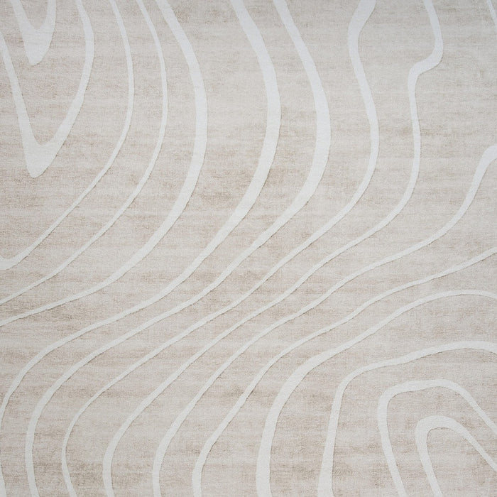 8' X 11' Beige and Ivory Abstract Distressed Area Rug