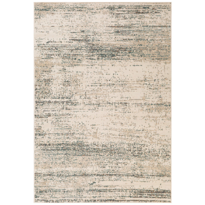 5' X 8' Gray and Ivory Abstract Power Loom Area Rug