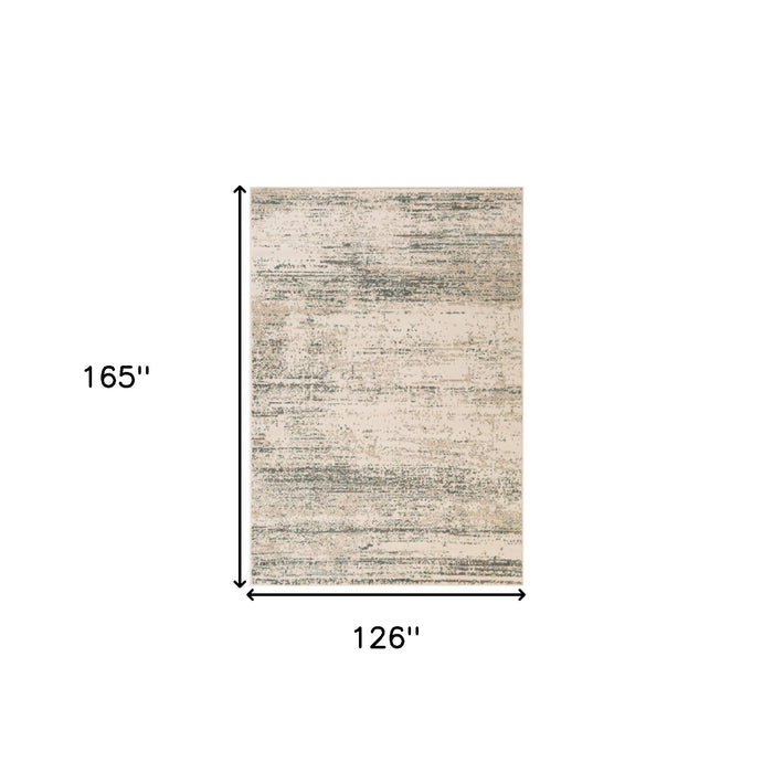 5' X 8' Gray and Ivory Abstract Power Loom Area Rug