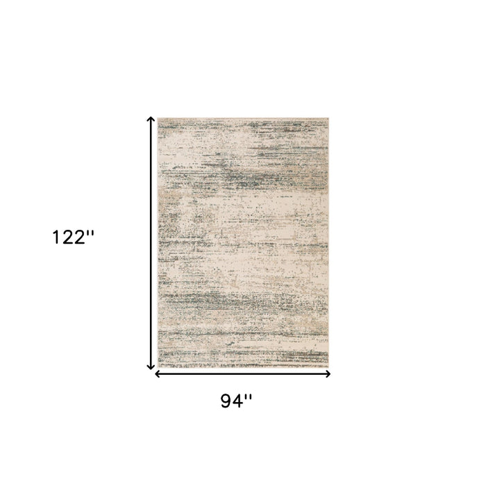 10' X 14' Gray and Ivory Abstract Power Loom Area Rug