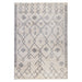 10' Gray and Ivory Geometric Shag Runner Rug - herplace.store