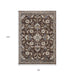 10' Ivory Blue and Brown Floral Power Loom Runner Rug - herplace.store