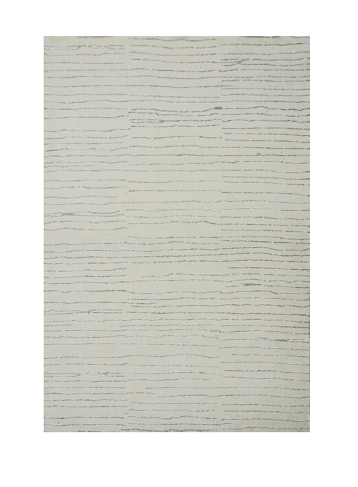 5' X 8' Beige and Gray Abstract Power Loom Distressed Non Skid Area Rug