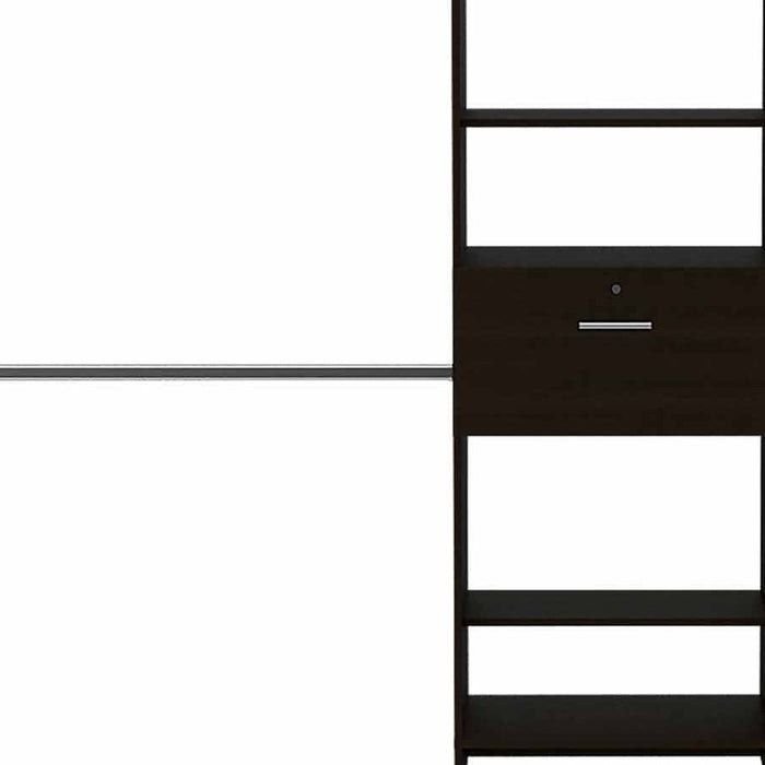 118" Black Manufactured Wood Closet System