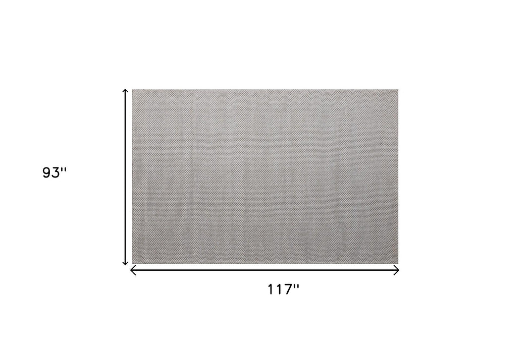 5' X 8' Beige Hand Woven Non Skid Area Rug