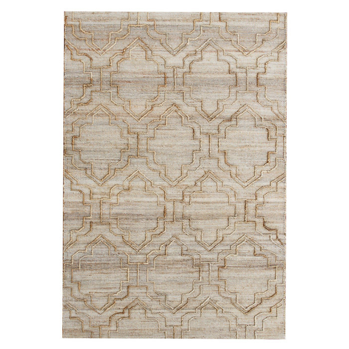 5' X 8' Brown Trellis Hand Woven Area Rug