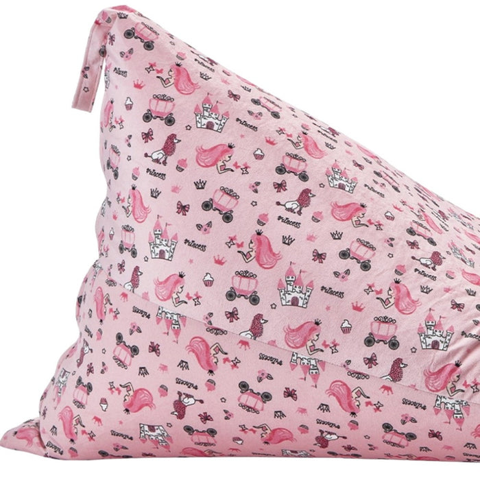 35" Light Pink Microfiber Specialty Unicorn Pouf Cover