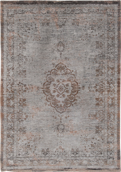 3' X 5' Gray and Beige Medallion Non Skid Area Rug