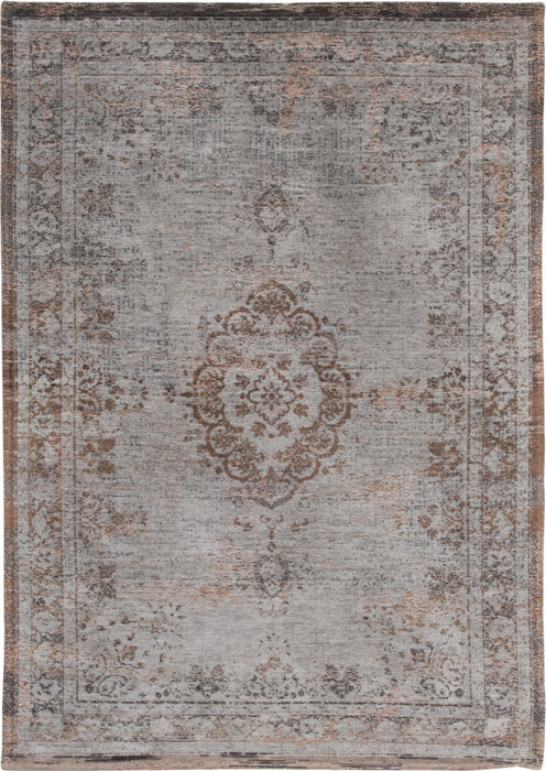 7' X 9' Gray and Beige Medallion Non Skid Area Rug