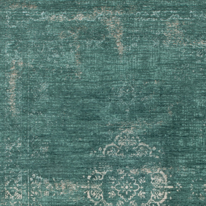 6' X 8' Gray and Green Medallion Non Skid Area Rug