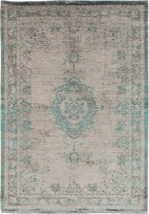 3' X 5' Gray and Green Medallion Non Skid Area Rug