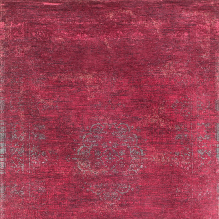 3' X 5' Gray and Pink Medallion Non Skid Area Rug