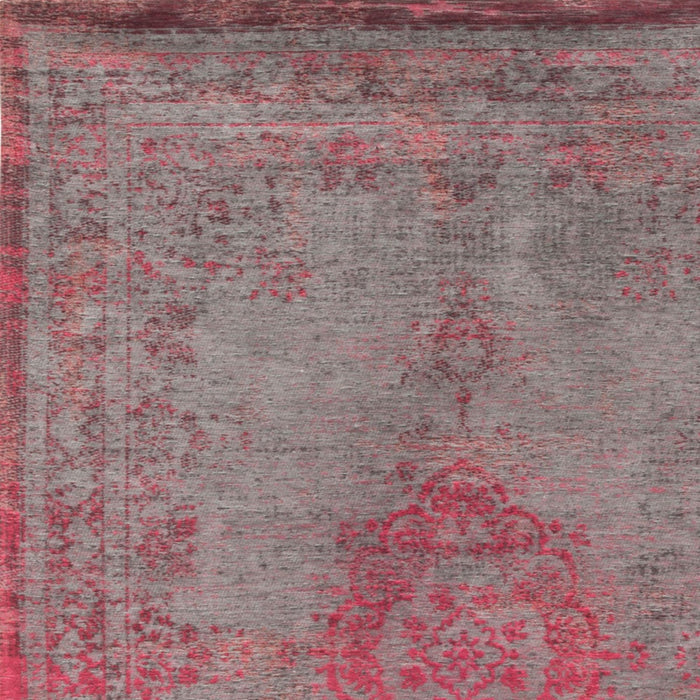 5' X 7' Gray and Pink Medallion Non Skid Area Rug