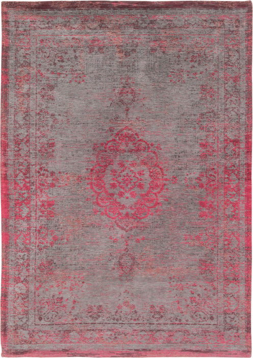 6' X 8' Gray and Pink Medallion Non Skid Area Rug