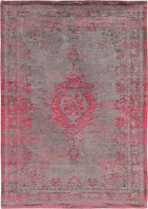 6' X 8' Gray and Pink Medallion Non Skid Area Rug