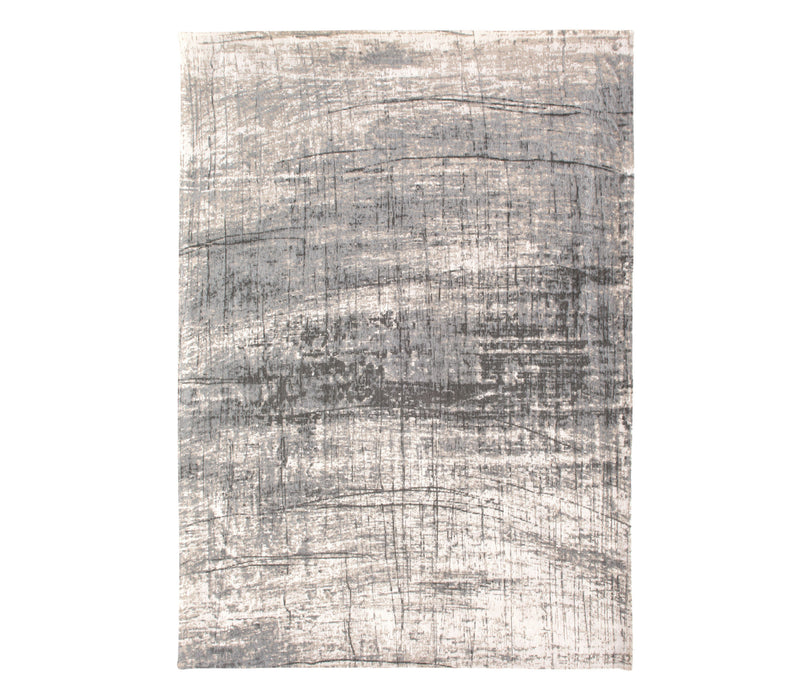 5' X 7' Gray and White Abstract Non Skid Area Rug