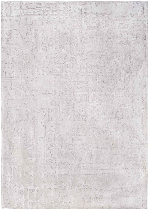 10' White Abstract Non Skid Area Rug