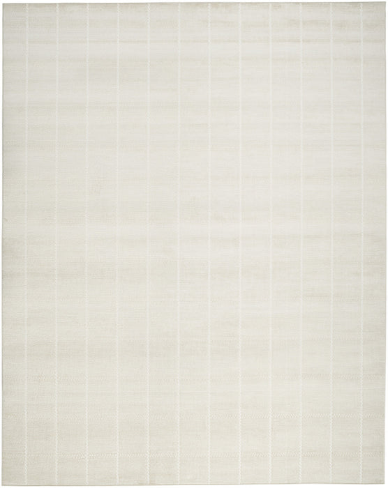 9' X 12' Cream Geometric Area Rug