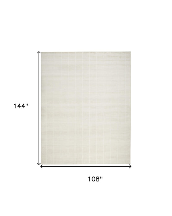 9' X 12' Cream Geometric Area Rug