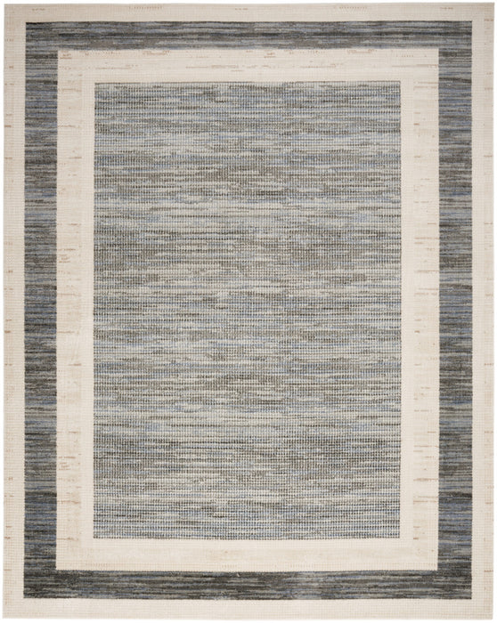 9' X 12' Gray Geometric Area Rug