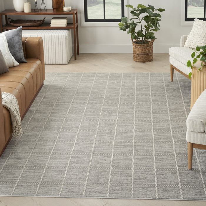 8' X 10' Gray Geometric Area Rug