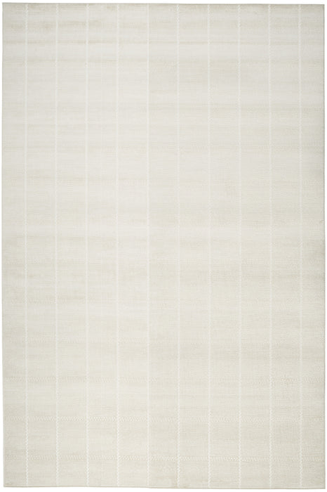 5' X 7' Cream Geometric Area Rug