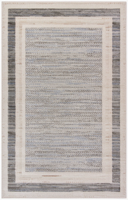 4' X 6' Gray Geometric Area Rug