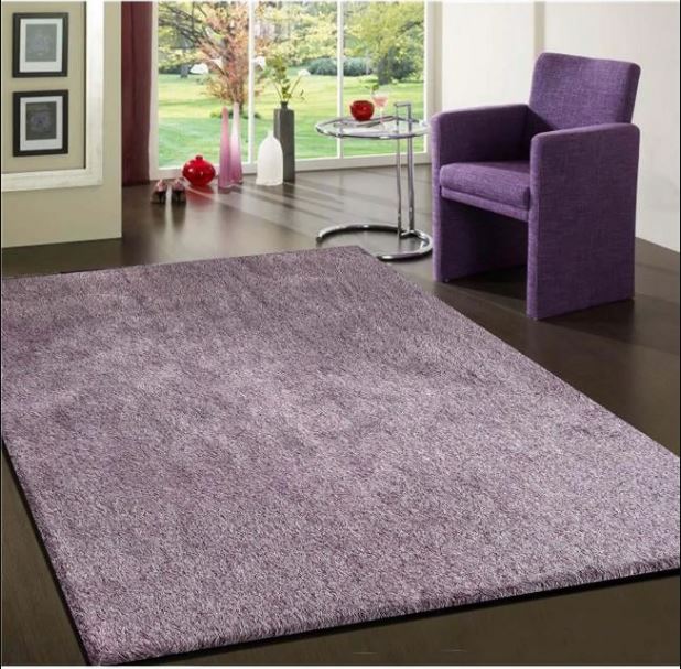 8' X 11' Purple Shag Hand Tufted Area Rug